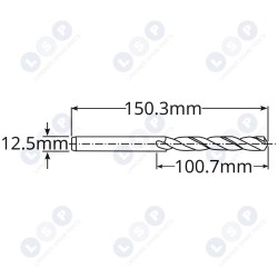 Kobalta urbis metālam 12,5 mm HSS-E HSSco5 M35 (5903794737396)