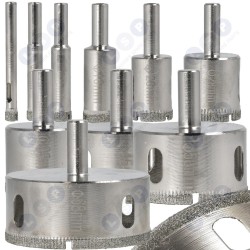 Dimanta caurumzāģi keramikas izstrādājumiem, keramikai un stiklam 6–68 mm (5903794736696)