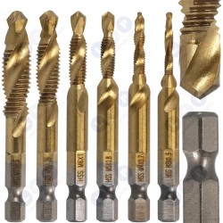 HSS vītņošanas urbju komplekts M3–M10 6 gab. urbšanai un vītņošanai (5903794736740)