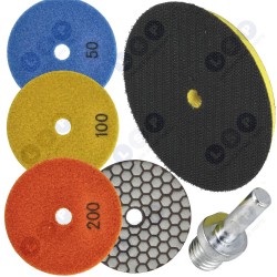 Dimanta diski ar Velcro aizdari keramikas flīžu slīpēšanai (5903794736795)