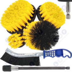 Skrūvgriežu tīrīšanas birstes komplektam ar 150 mm adapteri (5903794738331)