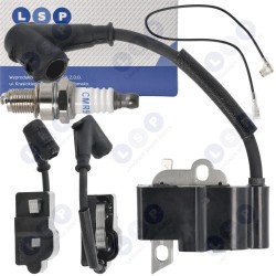 Aizdedzes spole MS171 MS181 MS211 zāģim + LSP aizdedzes svece ()