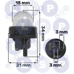 Karburatora degvielas sūkņa universālais grunts komplekts krūmgriežu zāģim ()