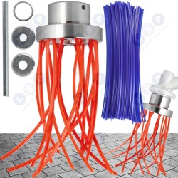 Birstes galviņa ar auklu bruģakmeņu un netīrumu tīrīšanai ()