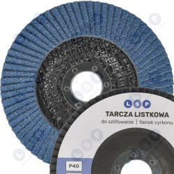 Cirkonija lapiņu disks T27 40 T-LSP125X40PC (5903794738225)