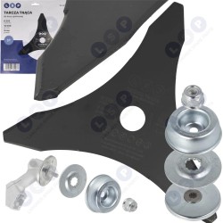 Griešanas asmens 3 zobi STIHL krūmgriezim M10 x 1.0 + stiprinājums, biezs 3 mm ()