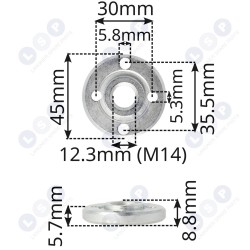 Leņķa slīpmašīnas uzgrieznis leņķa slīpmašīnas diska fiksatoram (5903794709614)