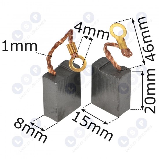 Oglekļa sukas 8x15x20 mm BLAUKRAFT EINHELL Interkern FERM 230 (5903794709676)