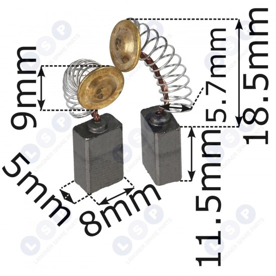 Ogles sukas 5x8x11,5 mm TOYA BLAUKRAFT FERM EINHELL DWT (5903794709713)