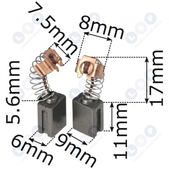 Ogles sukas 6x9x11 mm MAKITA CB406 CB407 CB418 CB419 (5903794709744)
