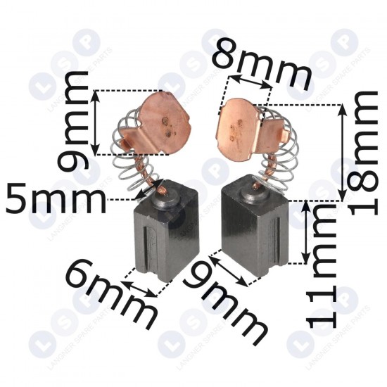 Ogles sukas 6x9x11 mm universālas elektroinstrumentiem (5903794709751)