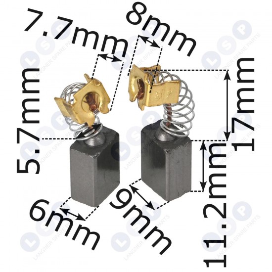 Ogles sukas elektroinstrumentiem 6x9x11,2 mm universālas (5903794709768)