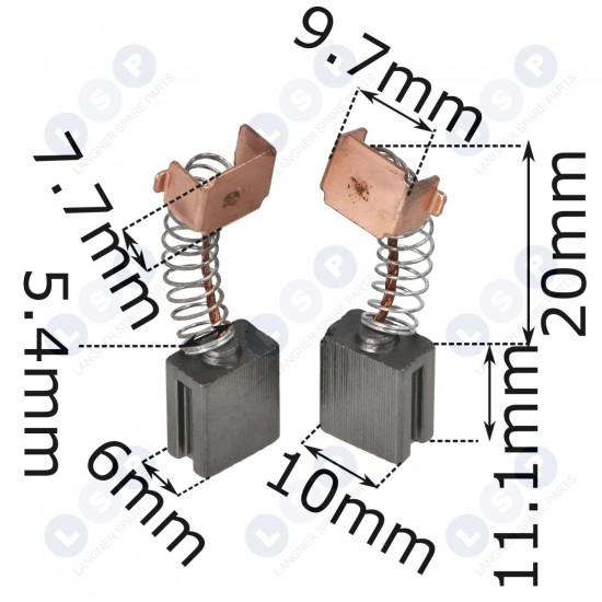 Ogles sukas elektroinstrumentiem 6x10x11,1 mm universālas (5903794709782)