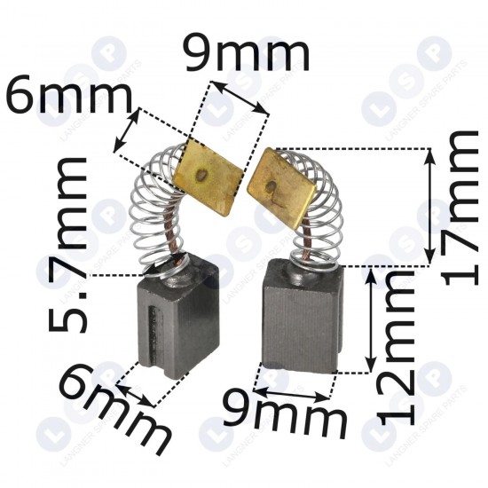 Elektroinstrumentu ogles sukas 6x9x12 mm GRAPHITE DEDRA (5903794709829)