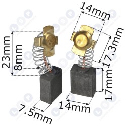 Ogles sukas elektroinstrumentiem 7,5x14x17 mm universālas (5903794709881)