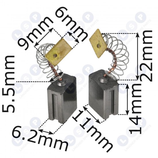 Ogles sukas 6,2x11x14mm universālas VERTO GRAPHITE (5903794709928)