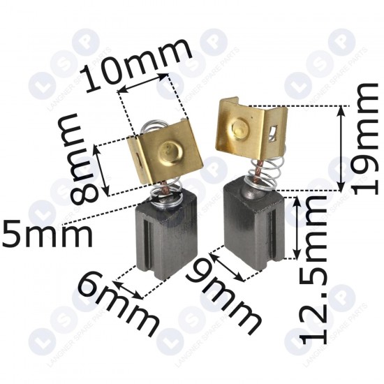 Ogles sukas elektroinstrumentiem 6x9x12,5 mm universālas (5903794709966)