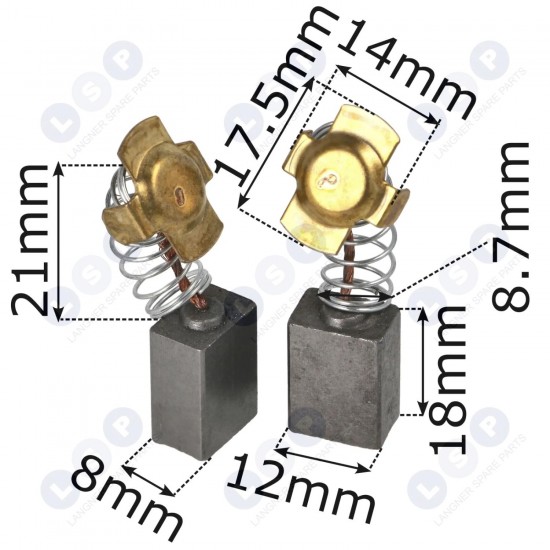 Oglekļa sukas 8x12x18 universālas Bosch Makita Celma (5903794709997)