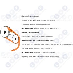 Ķīļrievu piedziņas siksna 299 mm x 9,3 mm, 3 rievas (5903794710221)