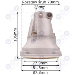 Krūmgrieža sajūga grozs - trumuļa savienotājs 28 mm caurulei, 7 griezēji (5903794711266)