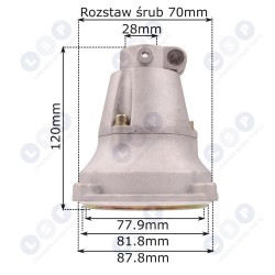 Krūmgrieža sajūga grozs - trumuļa savienotājs 28 mm caurulei, 9 griezēji (5903794711273)