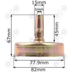 Sajūga grozs benzīna krūmgriezim, kvadrātveida kauss 5 mm (5903794711402)
