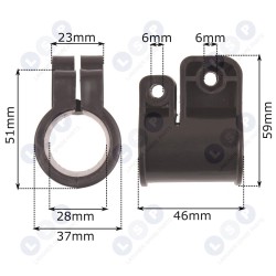 KOMATSU montāžas kronšteins, plastmasa (5903794711624)